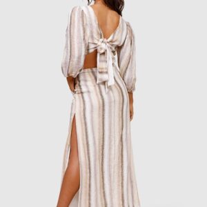 Seventies Soul Stripe Maxi Dress by MOS