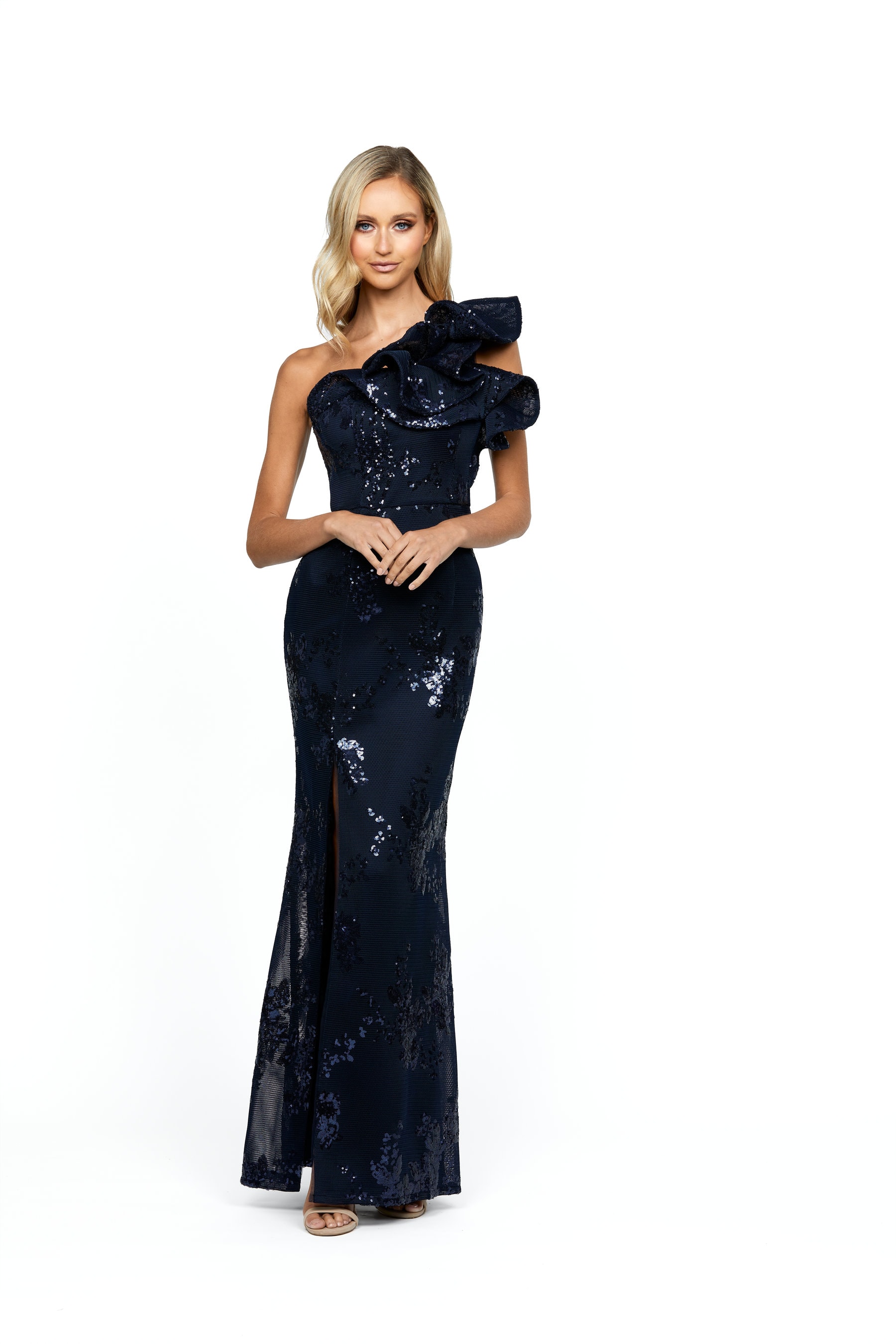 Jessie One Shoulder Gown by Bariano
